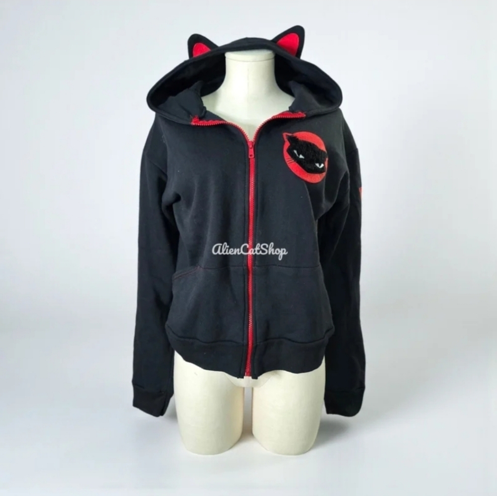 Y2k Emily the Strange Bad Kitty Red Jacket